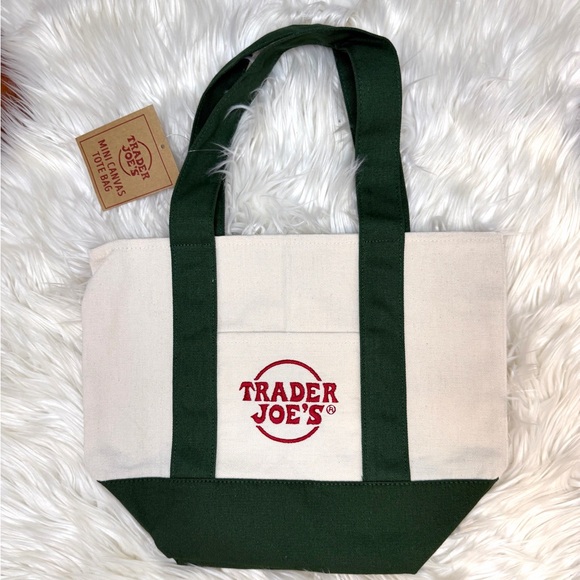 Trader Joe’s Mini Canvas Tote Bag – Limited Edition Grocery Totes - Picture 3 of 5